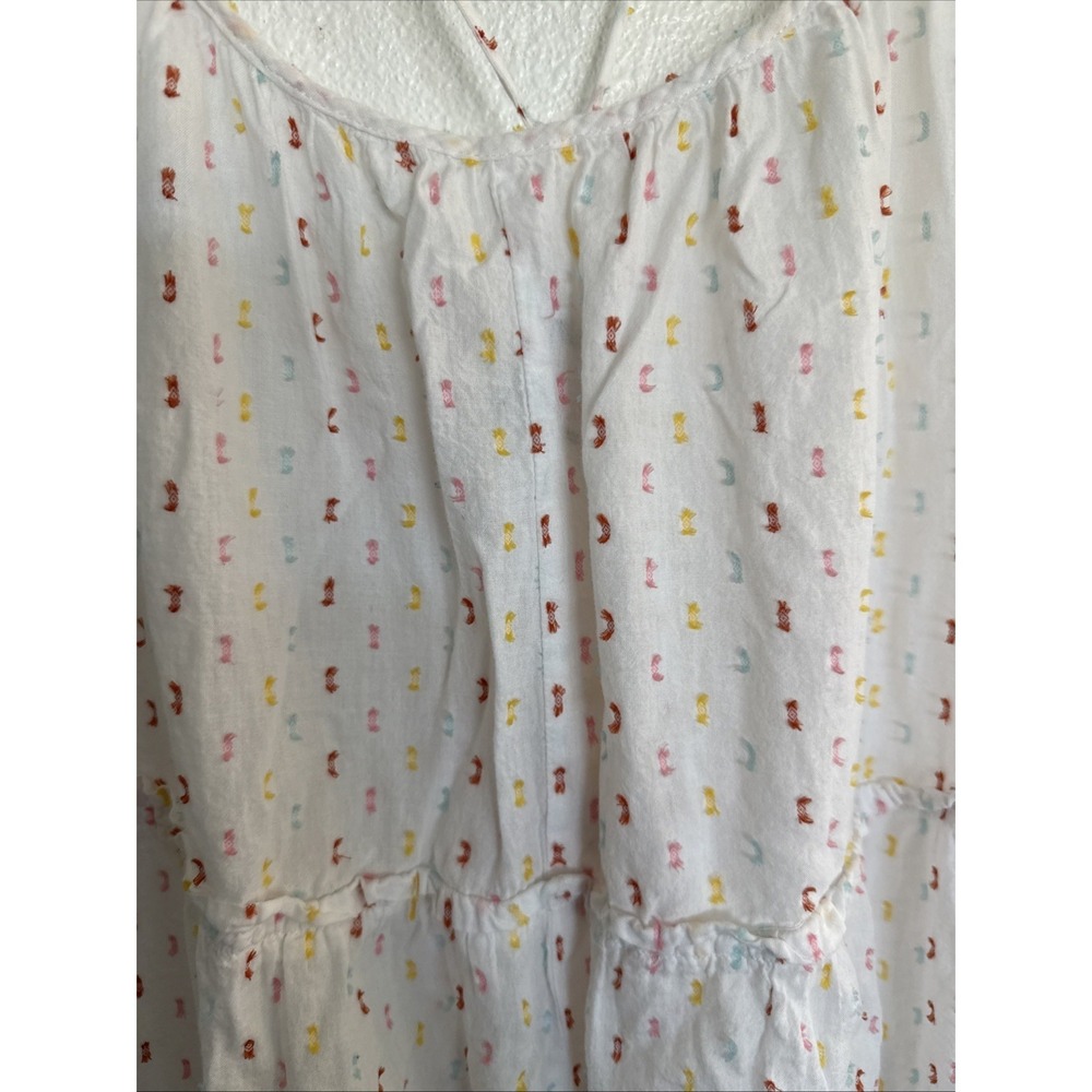 Madewell Tiered Cover-Up Dress in Rainbow Clipdot Women's Medium - Picture 2 of 7